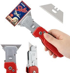 2 In 1 Folding Scraper Utility Knife, 3 Blades, Quick-Change by QWLWBU
