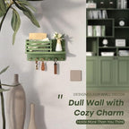Rebee Vision Key Holder Wall Mount with 8 Key Hooks for Room Decor, Green - Image 4