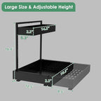 REALINN Under Sink Organizer, L-Shaped Pull Out Cabinet Rack for Kitchen - Image 5