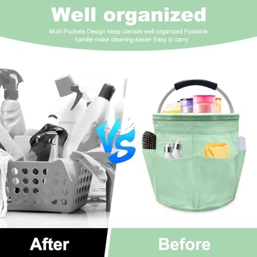 Qivine 17L Cleaning Caddy with Handle, Foldable Bucket for Cleaning - Image 3