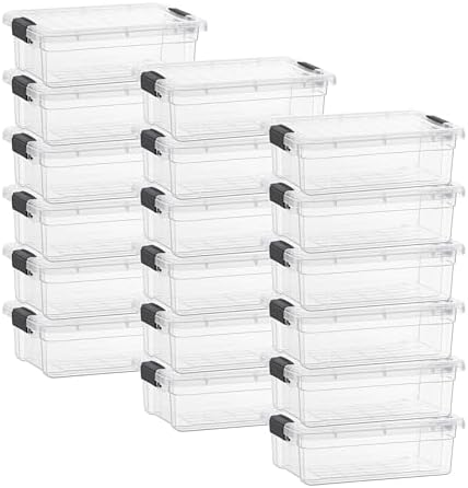 Superio 4.5 Quart Clear Plastic Storage Containers with Lids, Stackable Organizer Bins, BPA-Free Storage Boxes for Home, Office, Dorm & Classroom, 18 Pack by Superio