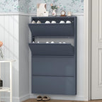 GREATMEET Slim Wall Mounted Metal Storage Cabinet with 4 Flip Drawers - Image 4