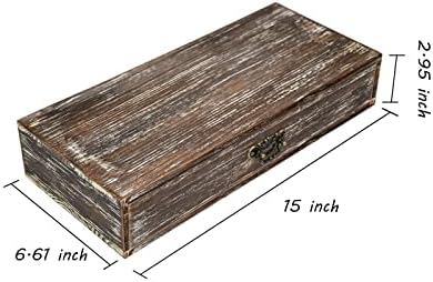 Office Desk Organizer with Drawers Dark Brown Vintage Wood Desktop Storage Box Workspace School Supplies Farmhouse Kitchen Countertop Organizer Makeup Storage Box for Home Toiletries Supplies Vanity - Image 3