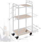 Multi-Functional Home Gym Storage Rack with Wheels and Hooks - Image 5