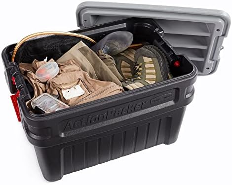 Rubbermaid ActionPacker️ 24 Gal Lockable Storage Box Pack of 2, Outdoor, Industrial, Rugged, Grey and Black - Image 6