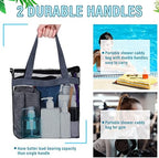 12 Pcs Mesh Shower Caddy Portable 12.2 x 10.24 In Large Gym Shower Bag Bulk with Zipper Quick Dry Shower Bag Hanging Toiletry and Bath Organizer for Swimming Camping Travel College Dorm Beach Sports - Image 3