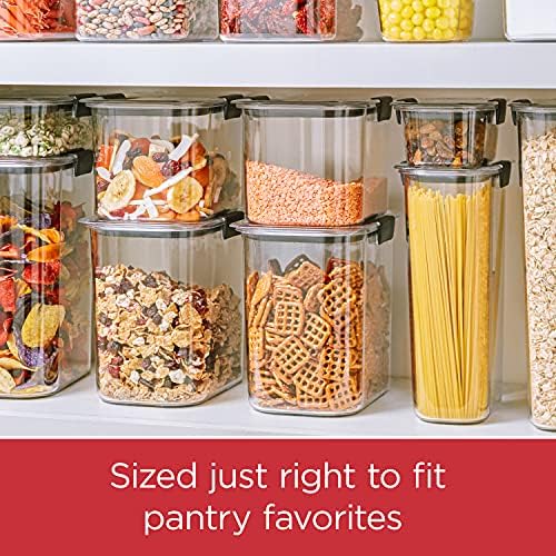 Rubbermaid Brilliance Pantry Food Storage Container Set, BPA-Free, Airtight & Leak-Proof, Clear, 8-Piece, Dishwasher Safe - Image 4