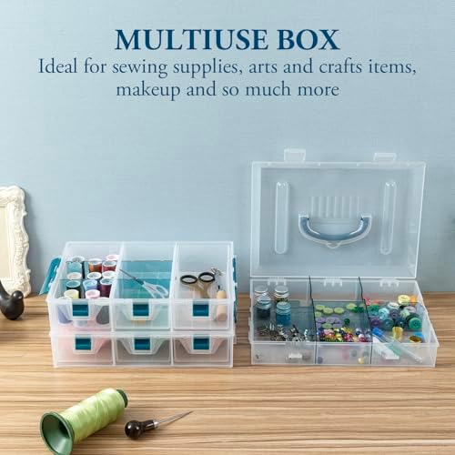 MyGift 11 Inch Craft Storage Organizer Case With 6 Drawers - Image 4
