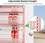 SNTD 8 Tiers Over the Door Organizer, 17" W x 6" D x 69" H, Pink - Image 4