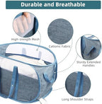 Collapsible Laundry Baskets, Tear Proof Pop Up Laundry Hamper with Dual Handles, Durable Foldable Laundry Basket, Easy to Carry Laundry Hamper for Home, Laundry Room, Bedroom, Dorm, Travel Blue - Image 4