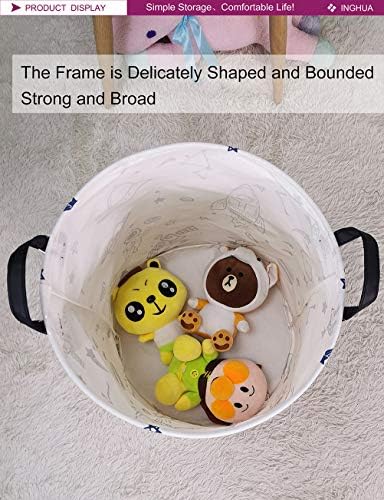 Spaceship Fabric Storage Bin Nursery Organizer Basket - Image 5