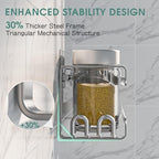 LUCYCAZ 4 Pack Wall Mounted Spice Rack for Kitchen Cabinet,RV,Camper,Sliver - Image 3