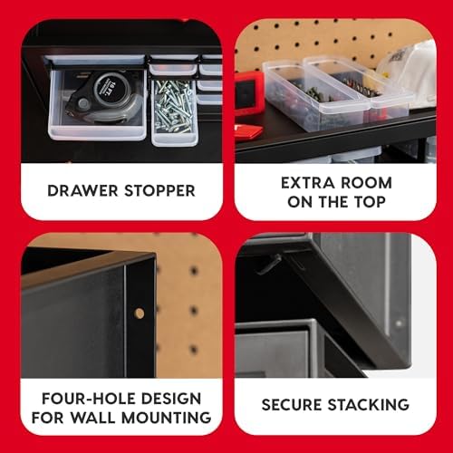 IRIS USA 36-Drawer Storage Cabinet, Garage Tool Screws, Made in USA, Black - Image 5