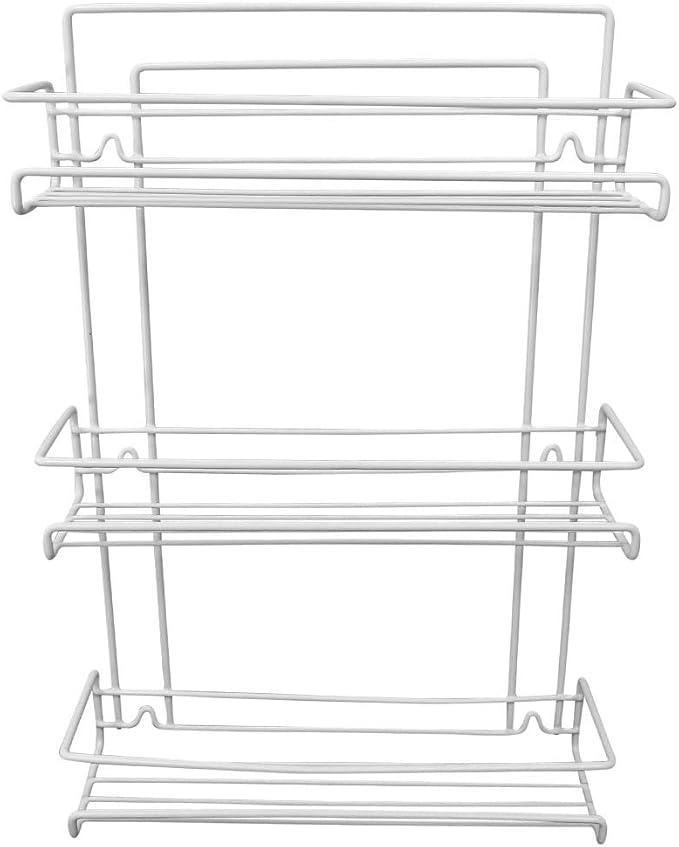 Evelots 3-Tier Spice Rack Organizer Door/Wall Mount, Holds Up to 18 Bottles - Image 8