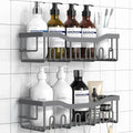 EUDELE Shower Caddy 2 Pack, Adhesive Shower Organizer for Home Decor & Kitchen Storage, No Drilling, Rustproof Stainless Steel Bathroom Shelf Organizer by EUDELE