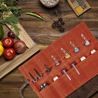 Knife Display Bag with 12 Slots Pocket Knives,Folding Knife Holder Organizer,Tactical Outdoor for EDC Mini Knife Bags,Knives Roll Collection Protector Bag - Image 6
