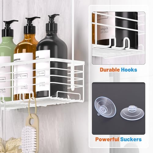 YUOROS Hanging Shower Caddy Shower Rack (White) - Image 3