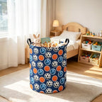 Round Laundry Basket Collapsible Storage Hamper Organizer Ball Sports - Image 6