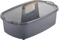 Casabella Cleaning Storage Caddy with Handle Plastic Multipurpose Organizer, Rectangle, 1.85-Gallon, Gray by Casabella