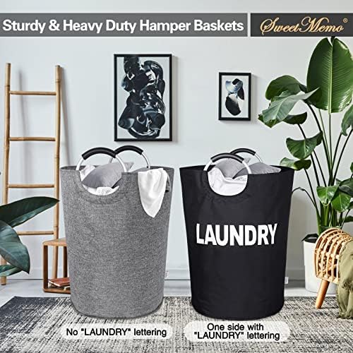 Oversized Laundry Basket, Huge Laundry Hamper Bag with Handles, 160L Black - Image 6