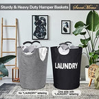 Oversized Laundry Basket, Huge Laundry Hamper Bag with Handles, 160L Black - Image 6