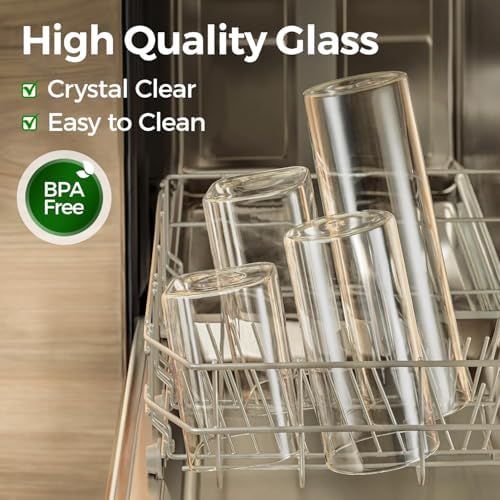 ComSaf Glass Jars with Bamboo Lids 0.8 Qt, Set of 6 Pantry Glass Jars - Image 4