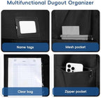 KAVIGOR Baseball/Softball Dugout Organizer - 15+ Helmet & Glove Storage Bag, Military-Grade 900D Fabric & 6 Reinforced Steel Hooks - Image 4