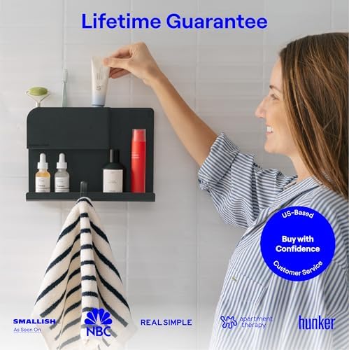WallShelfie Bedside Wall Organizer & Dorm Decor for Dorm Room - 2.0, Black - Image 6