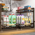 Sevenblue 2-Pack 2-Tier Height Adjustable Under Sink Organizer & Storage by Sevenblue