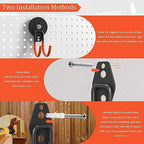 Heavy Duty Magnetic Garage Hooks, 4 Pack 2.59 Inch Large Neodymium Magnet Hooks Magnetic Storage Utility Hooks for Power Drill, Garden Tools,Metal Cabinet, Workshop - Image 4