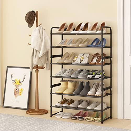 Simple Trending 2-Tier Stackable Shoe Rack, Black - Image 2