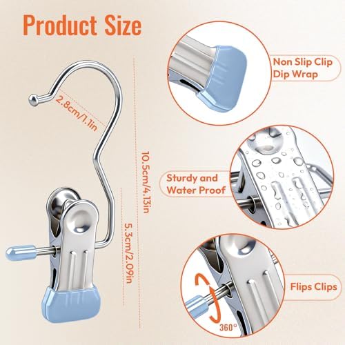 30 Pack Pants Hangers with Clip，Legging Organizer and Jean & Shorts Hangers - Image 2