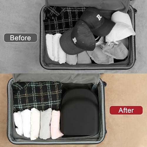 GERMUN Hard baseball hat case, Hat Carrier Travel Case with Adjustable Shoulder Strap, Hat cap case for 6 Baseball Caps - Perfect for Traveling & At-Home Storage (Black with Purple) - Image 6