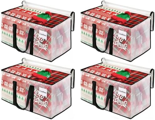 BlissTotes Moving Bags, 76L 4-Pack Storage Bags, Moving Boxes | Moving Box Heavy Duty Extra Large, Moving Totes with Zipper, Large Packing Bag with Reinforced Handles, Packaging Moving by BlissTotes