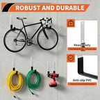 GeeWatom Heavy Duty Steel Garage Hooks,Garage Storage Utility Hooks,Anti-Slip Garage Hooks,Garage Garden Tool Organizer,Steel Wall Mount Hooks, Garden Hose Hanger, Black J Hooks (Large-6PC) - Image 3