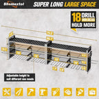 66" W Power Tool Organizer Wall Mount,4-Layer,18 Cordless Drills - Image 6