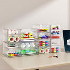 YFXCVSL 6-Pack Acrylic 31-Drawer Storage & Makeup Organizer for Desk - Image 5