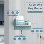Rebee Vision Key Holder Wall Mount with Mail Slot for Home Decor, Blue - Image 5