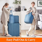 Lifewit Double Laundry Hamper with Lid, Removable Laundry Bags, Blue - Image 5