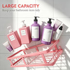 Youvip Pink Shower Caddy 6 Pack, Adhesive Shower Shelves - Image 3