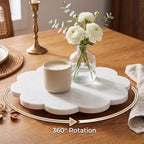 Maxdot 10" Scalloped Marble Lazy Susan - Image 5