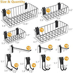 Heavy-Duty Slatwall Baskets and Hooks - Slatwall Accessories for Standard Slatwall Panels | Ideal for Organizing Garages and Workshops - Image 2