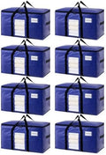 TAILI 8 Pack Dark Blue XXL Moving Bags,Storage Bags with Visible Window by TAILI