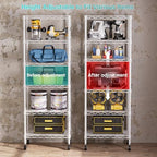 SINGAYE 6 Small Wire Shelves Kitchen Pantry Close Home Organizers and Storage Bathroom Shelf Laundry Room Organization Adjustable Book Metal Garage Shelving Unit - Image 5
