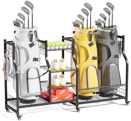 Ultrawall Golf Storage Organizer, Golf Bag Storage Stand for Garage by UltrawallGarageToolsOrganizer