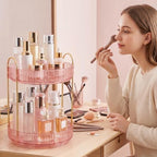 Rotating Makeup Organizer Countertop, Bathroom Lazy Susan Tray Stand - Image 6