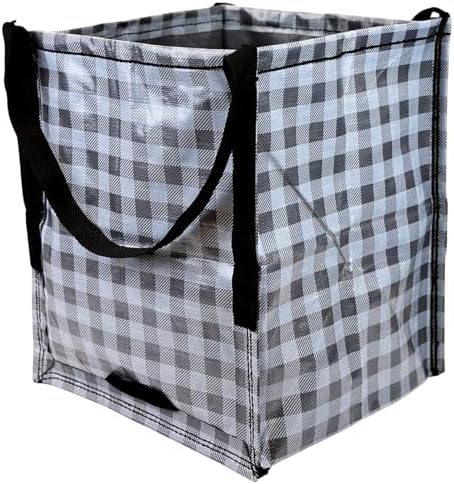 DURASACK Heavy Duty Storage Tote Bag 22-Gallon, Gingham Gray by DURASACK