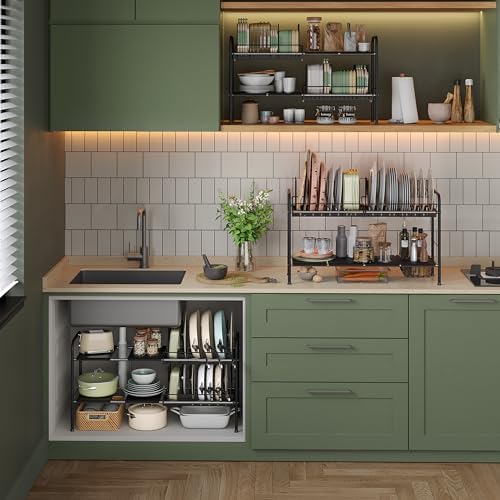 NETEL Expandable Under Sink Organizer，Pot and pan Organizer Under Cabinet - Image 2