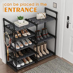 CSXGBAB Black Tubes Closet Shoe Rack, Boot Rack, 5 Tier Oxford Fabric Shelf, Easy Assembly, Sturdy and Durable, Holds Up to 30 lbs - Image 3