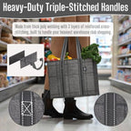 VENO 3 Pack Heavy Duty Reusable Grocery Shopping Bags Utility Tote - Image 4